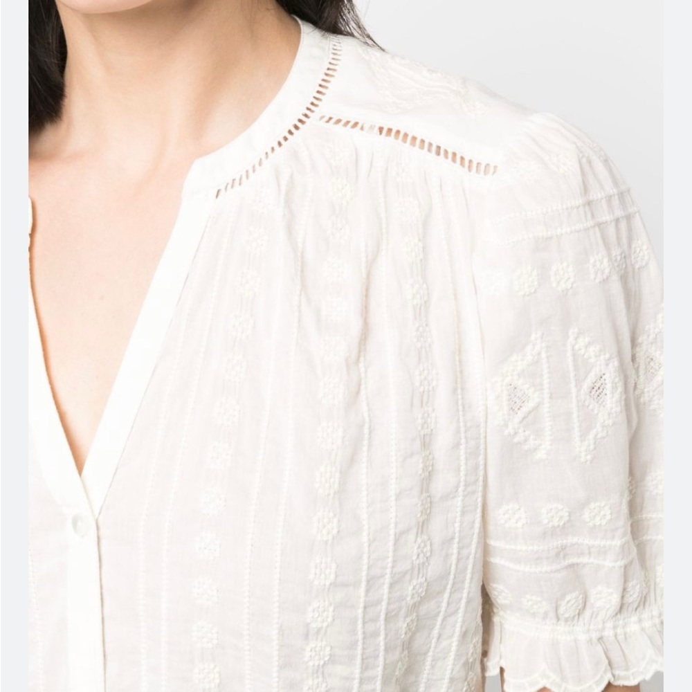 Ba&sh embroidered cotton shirt. Never worn.